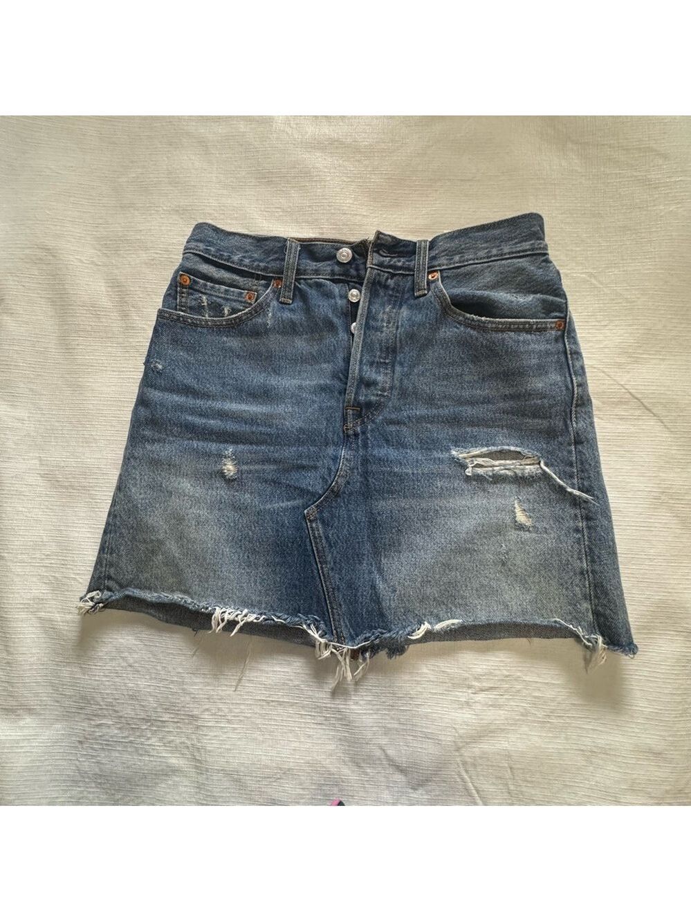 Levi's Classic Blue Denim Mini Skirt